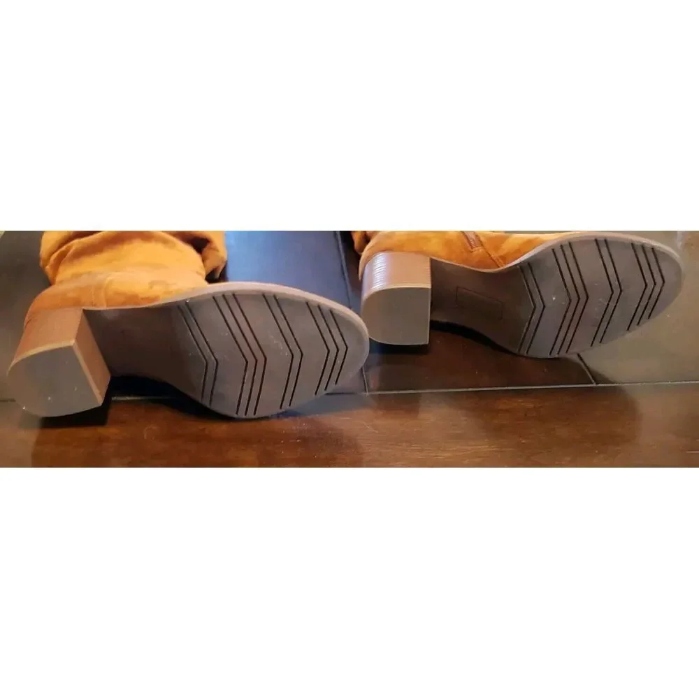 Kenneth Cole Reaction Sonia Slouch Boots‎ Women's Size 7.5 Caramel Brown